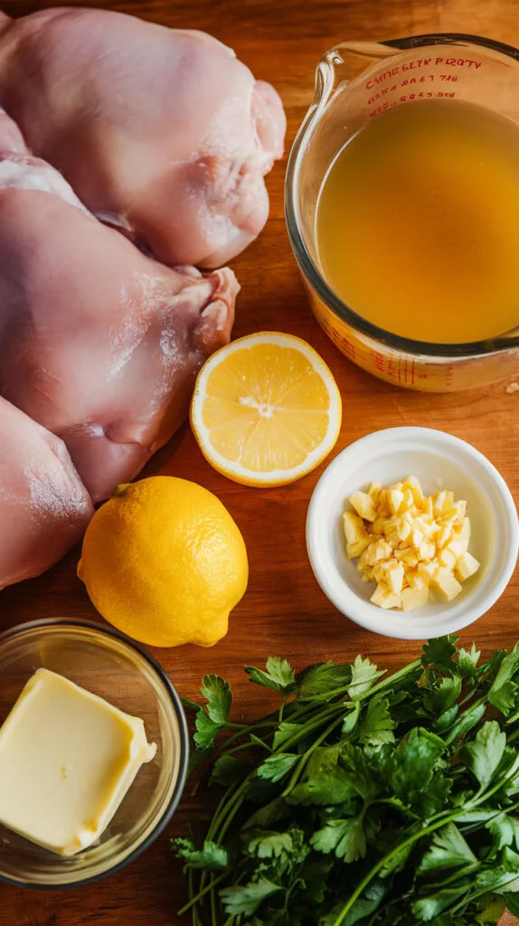 Crockpot Lemon Garlic Chicken ingredients