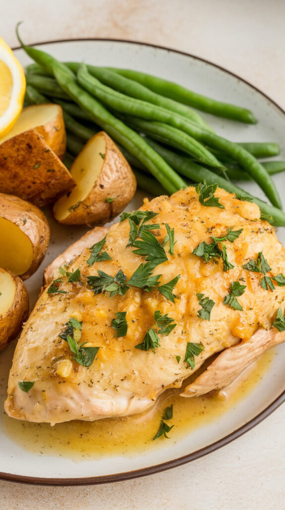 Crockpot Lemon Garlic Chicken1