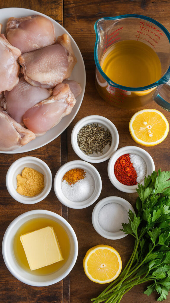 Slow Cooker Garlic Butter Chicken ingredients