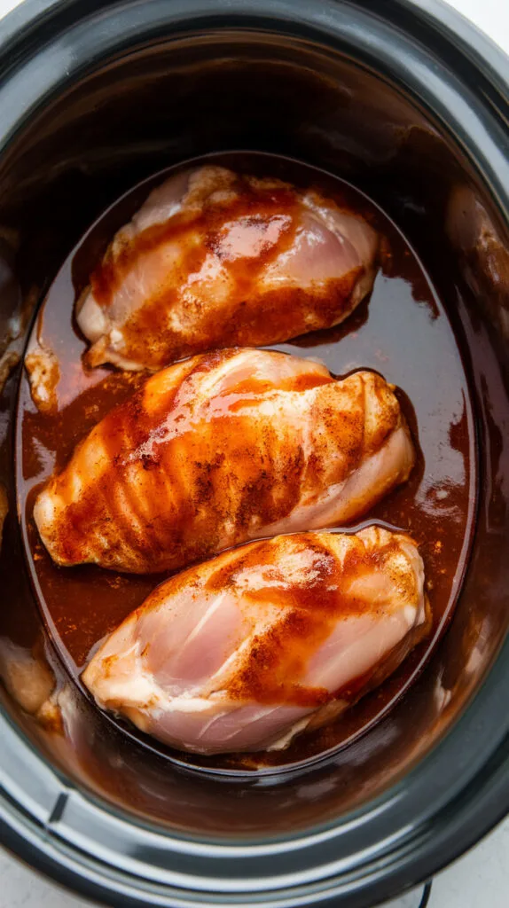 cooking Slow Cooker BBQ Pulled Chicken