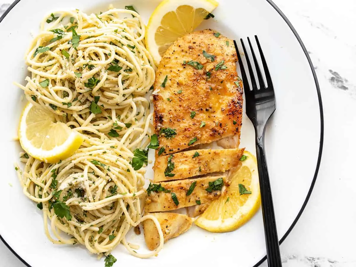 Easy Lemon Pepper Chicken plate