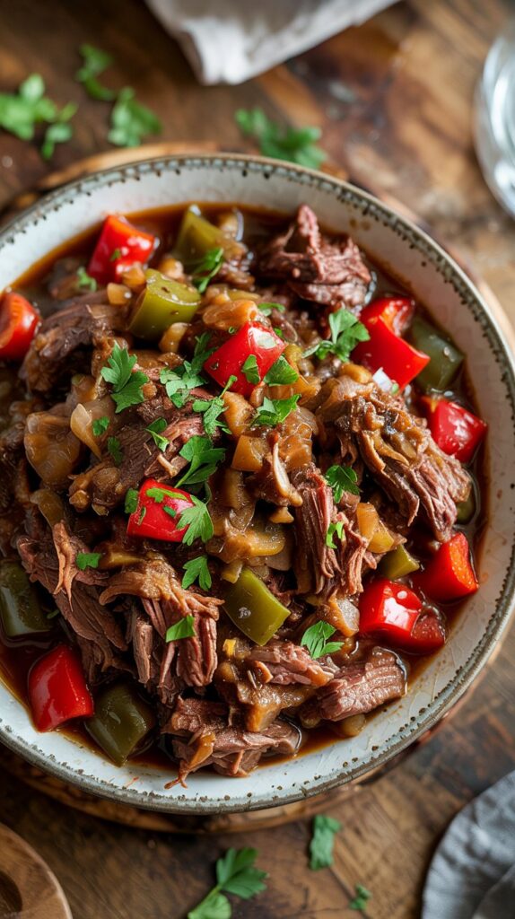 slow cooker pepper steak1